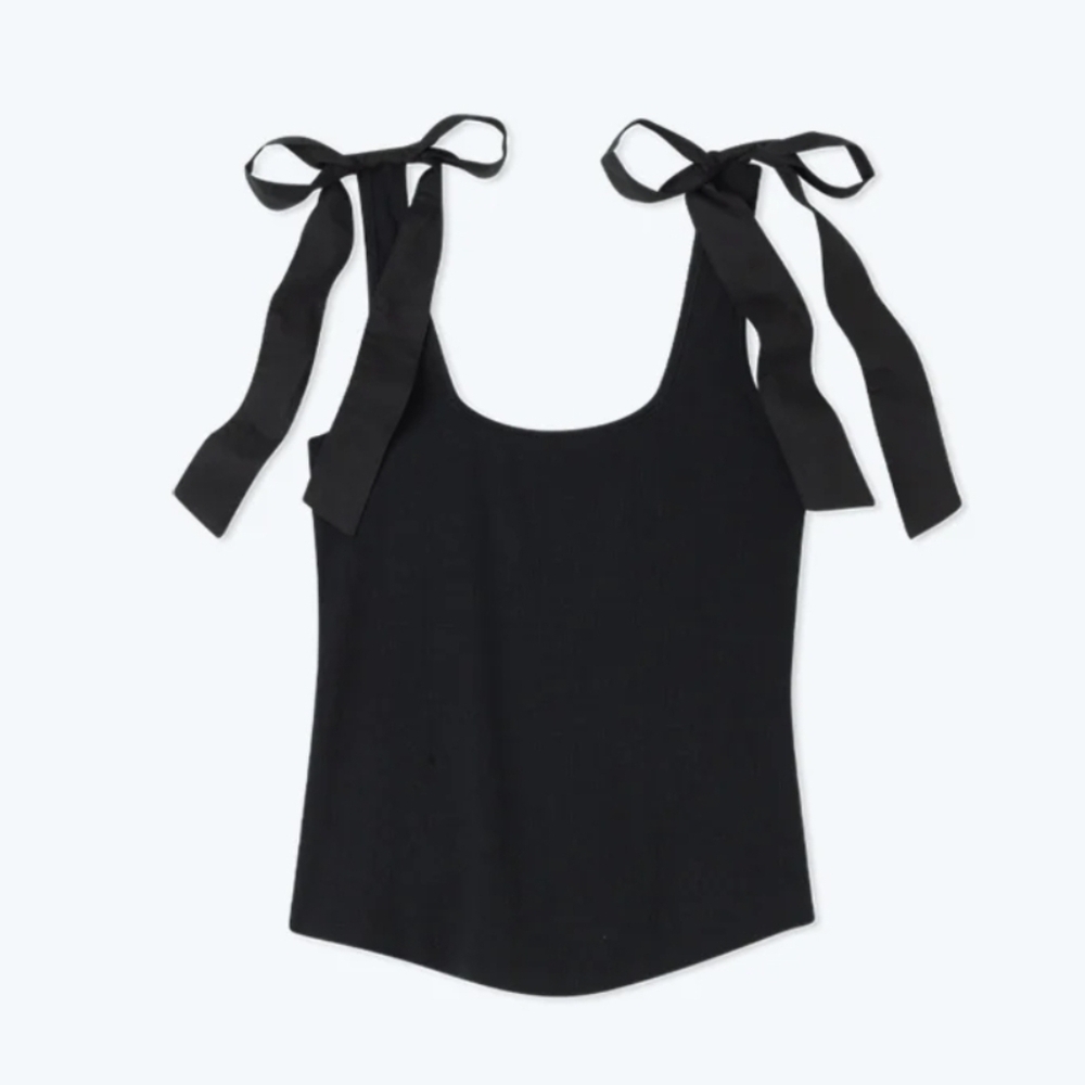 Summersalt The Softest Ribbed Tie Shoulder Tank Size XS